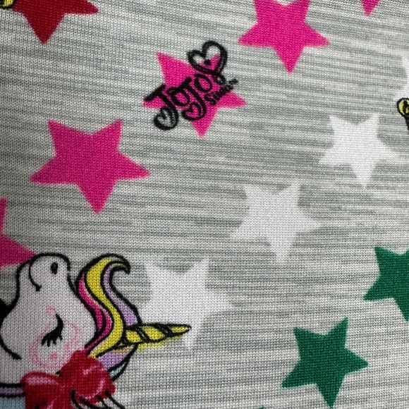 Nickelodeon JoJo Siwa Unicorn Soft Play Dress Girls Gray Stars sz XS 4-5 GUC - Picture 5 of 6